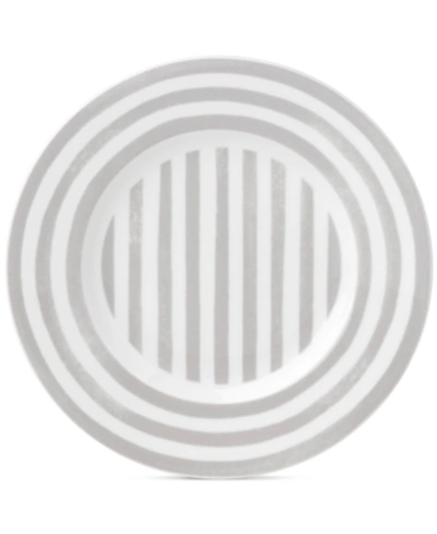 Kate Spade New York Charlotte Street North Grey Collection Accent Plate In White