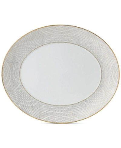 Wedgwood Gio Gold Oval Serving Platter 13"