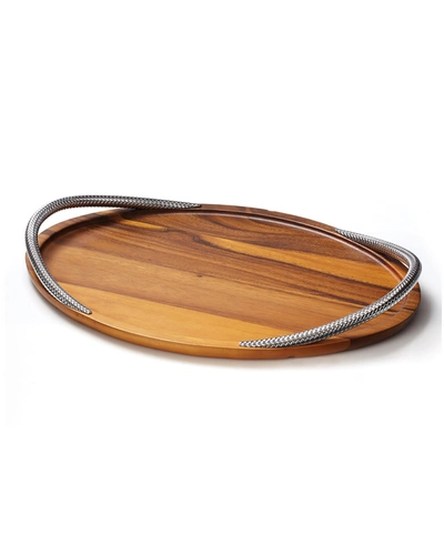 Nambe Braid Serving Tray In Silver