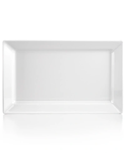 Q Squared Diamond Melamine White Large Rectangle Platter