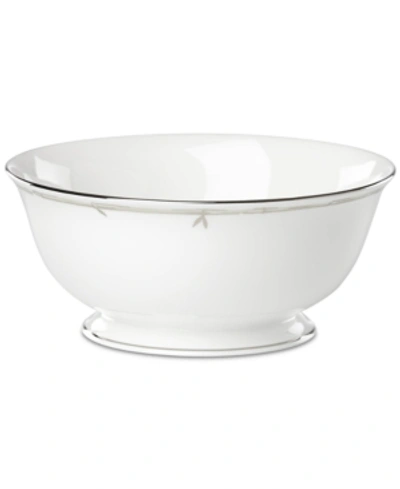 Kate Spade New York Emmett Street Platinum Collection Serving Bowl In White