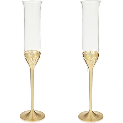 Vera Wang Wedgwood Vera Wang @ Wedgwood Love Knots Toasting Flutes In Clear