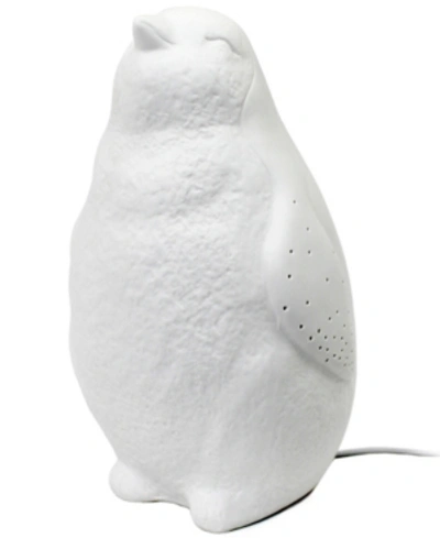 All The Rages Simple Designs Porcelain Arctic Penguin Shaped Table Lamp In White