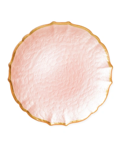 Vietri Pastel Glass Collection Service Plate/charger In Pink
