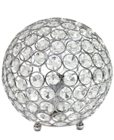All The Rages Elegant Designs Crystal Ball Sequin Table Lamp In Chrome
