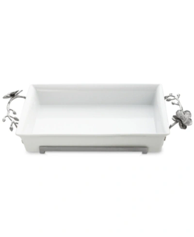 Michael Aram Serveware White Orchid Casserole Dish In Silver