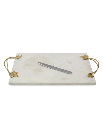 Michael Aram Ivy & Oak 2-piece Marble Cheese Board & Stainless Steel Knife Set