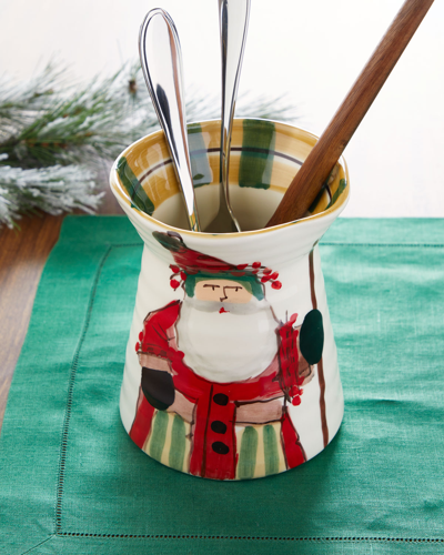 Vietri Old St. Nick Utensil Holder In Multi