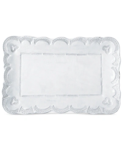 Vietri Incanto Small Rectangular Platter In White