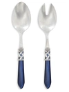 Vietri Aladdin Antique Aqua 2-piece Salad Server Set In Blue