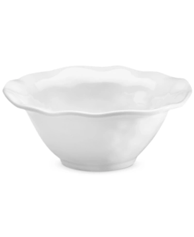 Q Squared Ruffle White Melamine Cereal Bowl, Set Of 4