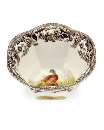 Spode Pheasant Nut Bowl In Brown