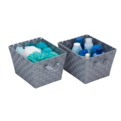 Honey Can Do Set Of 2 Woven Baskets, Gray