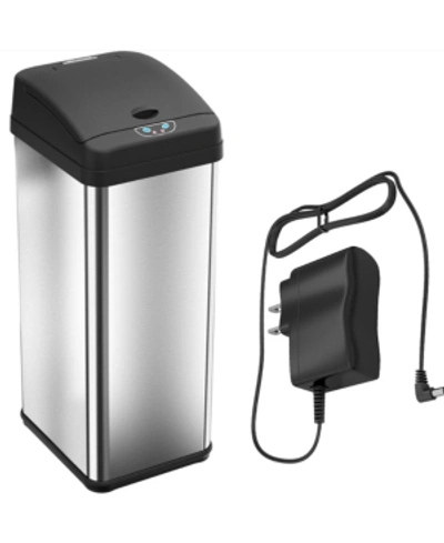 Halo Itouchless 13 Gal Stainless Steel Sensor Trash Can With Deodorizer & Ac Adapter In Silver