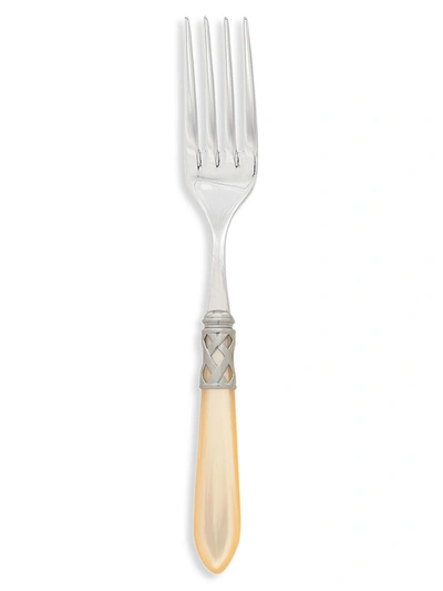 Vietri Aladdin Antique Aqua Serving Fork In Ivory/cream