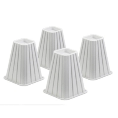 Honey Can Do 8" Square Bed Risers, Set Of 4 In White