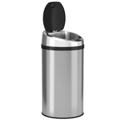 Halo Itouchless 8 Gallon Round Sensor Trash Can With Deodorizer, Stainless Steel In Silver