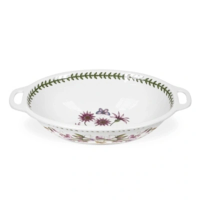 Portmeirion Botanic Garden Handled Oval Bowl In Beige