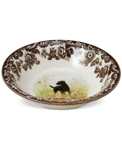 Spode Woodland Black Lab Cereal Bowl In Brown