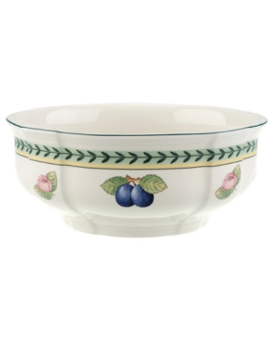 Villeroy & Boch 8.25" French Garden Round Vegetable Bowl, Premium Porcelain In Fleurence