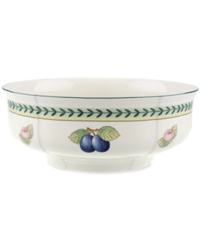 Villeroy & Boch 9.75 " French Garden Round Vegetable Bowl, Premium Porcelain In Fleurence