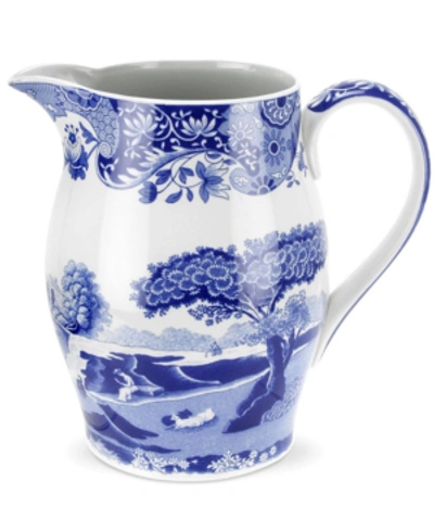 Spode Dinnerware, Blue Italian Liverpool Pitcher, 58 Oz.