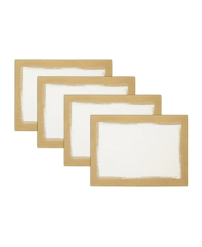 Villeroy & Boch Metallic Brushstroke Placemat 4 Pc Set In Ivory