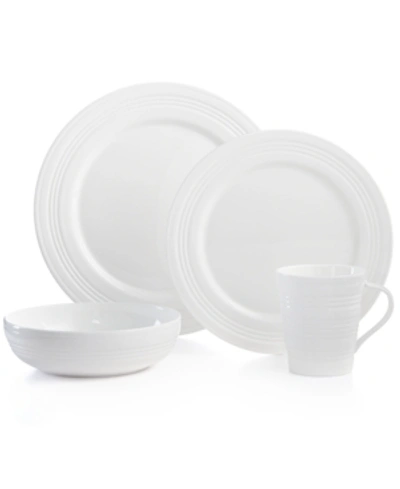 Lenox Dinnerware, Tin Can Alley 4 Degree Round 4 Piece Place Setting In White