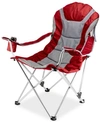 Picnic Time Reclining Camp Chair In Dark Red