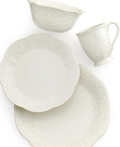 Lenox Dinnerware, French Perle Bead White 4-piece Place Setting