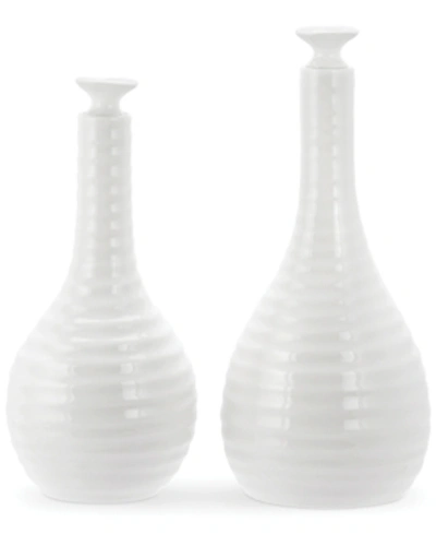 Portmeirion Sophie Conran Oil & Vinegar Set In White