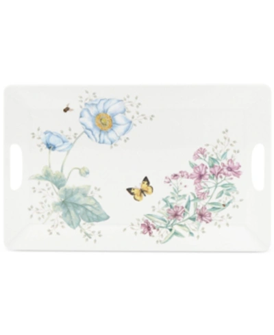 Lenox Butterfly Meadow Melamine Large Rectangular Serving Tray In White