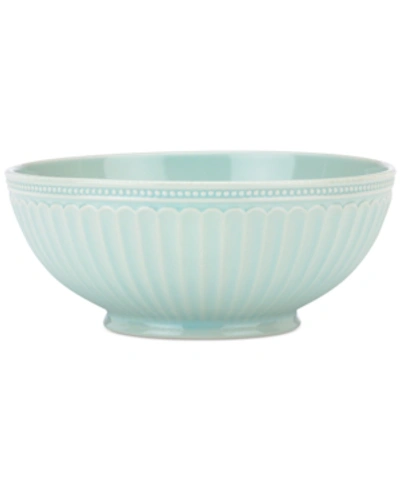 Lenox French Perle Groove Collection Ice Blue Serving Bowl