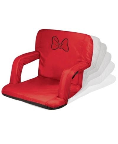 Picnic Time Oniva By  Disney's Minnie Mouse Ventura Portable Reclining Stadium Seat In Red