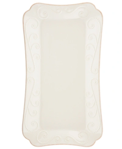 Lenox French Perle Stoneware Hors D'oeuvre Tray In White