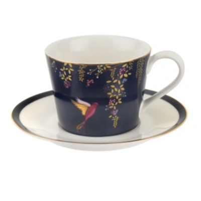 Portmeirion Sara Miller Teacup & Saucer Navy