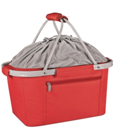 Picnic Time Metro Basket Collapsible Cooler Tote In Red
