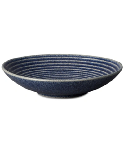 Denby Studio Craft Walnut Medium Ridged Bowl In Blue