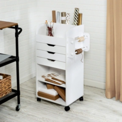 Honey Can Do Craft Storage Cart In White