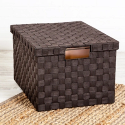 Honey Can Do Large Woven File Box In Brown
