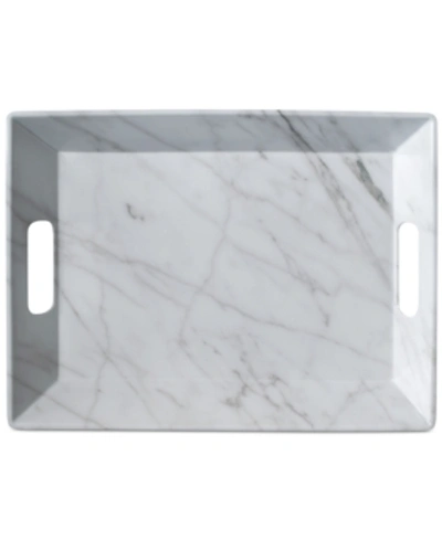 Tarhong Carrara Handled Serve Tray, 19.5" X 14.5" X 2.5", Melamine In No Color
