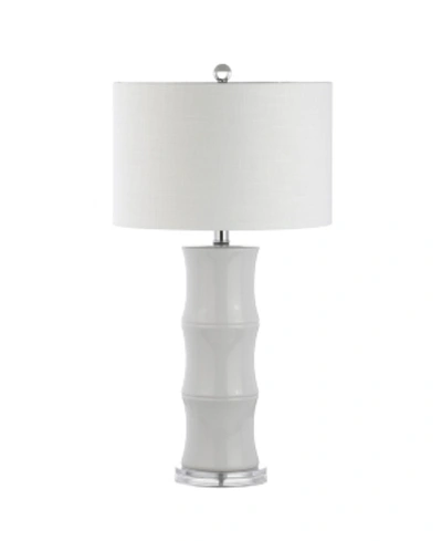 Jonathan Y Tiki Ceramic Led Table Lamp In White