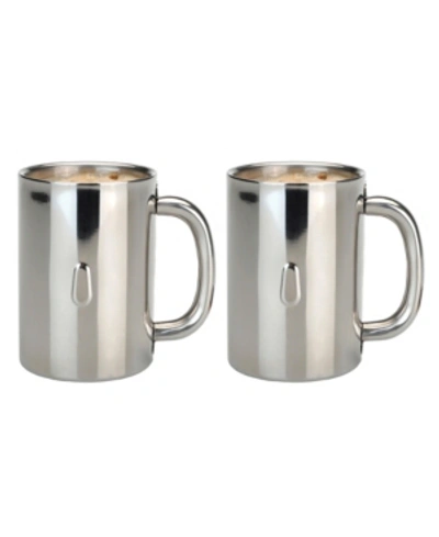 Berghoff Coffee Mug Set Of 2 In Stainless Steel