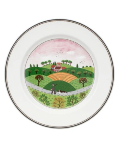 Villeroy & Boch Design Naif Rim Salad Plate Hunter & Dog In White