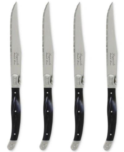 French Home Laguiole Black Steak Knives, Set Of 4