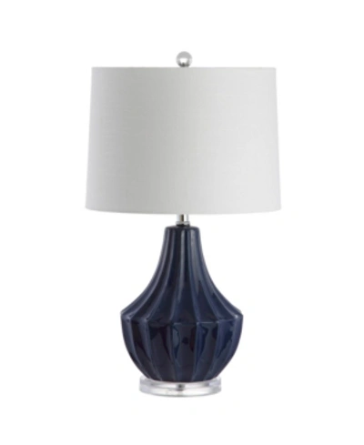 Jonathan Y Tate Ceramic Led Table Lamp In Blue