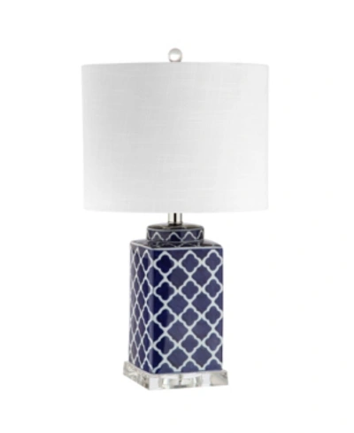 Jonathan Y Designs Clarke 23in Chinoiserie Table Lamp In Blue