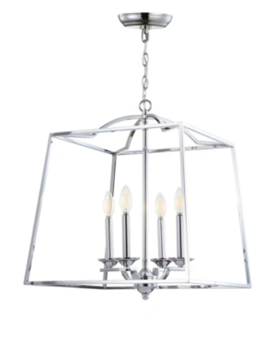 Jonathan Y Gloria 4-light Metal Led Pendant In Silver