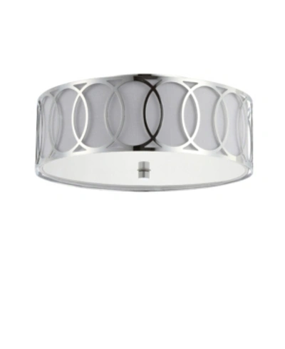 Jonathan Y Aubrey 3-light Metal Led Flush Mount In Silver