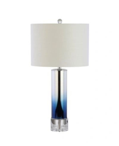 Jonathan Y Edward Glass Or Crystal Led Table Lamp In Blue